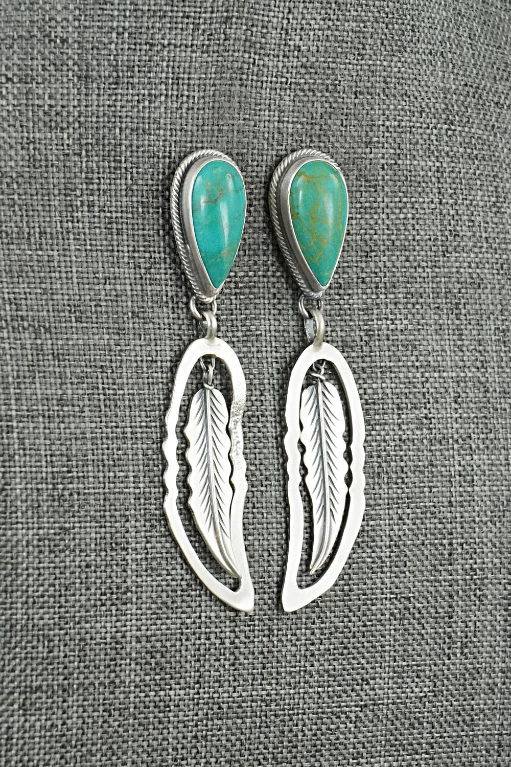 Turquoise & Sterling Silver Earrings - Darrin Livingston