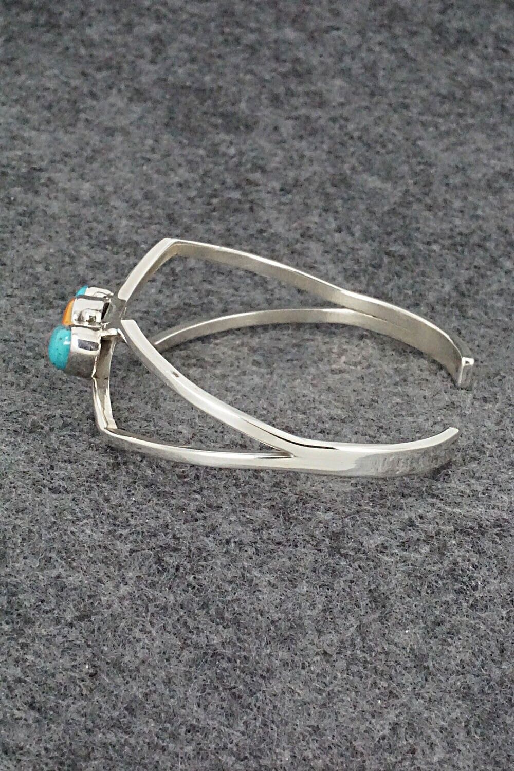 Turquoise, Spiny Oyster & Sterling Silver Bracelet - Bernyse Chavez