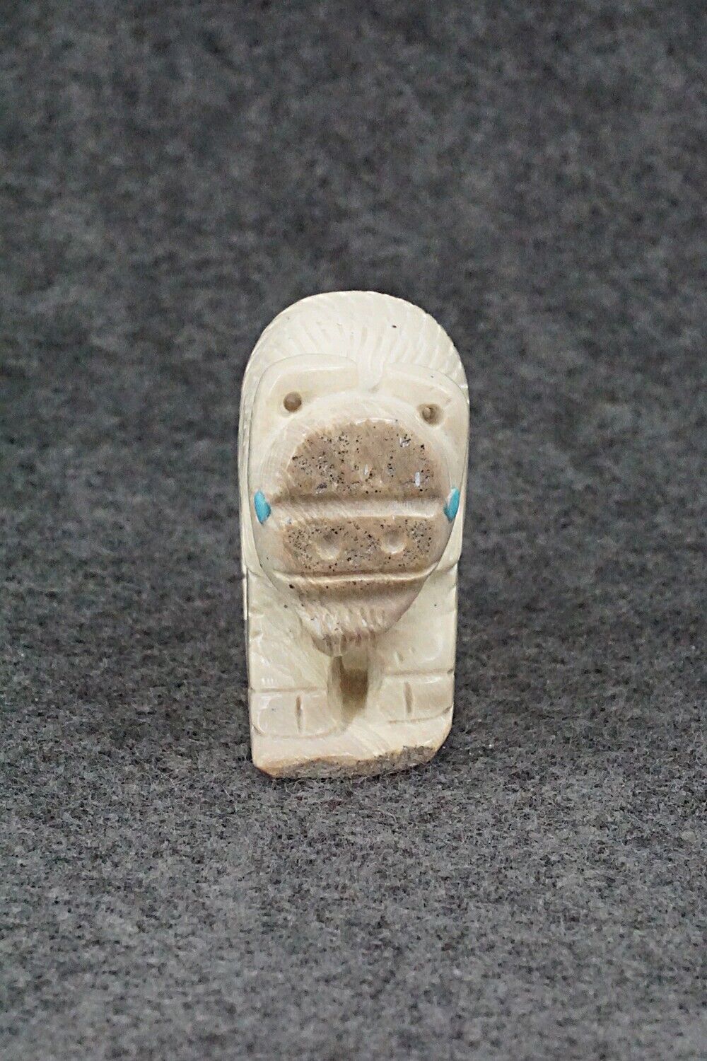 Buffalo Zuni Fetish Carving - Carlton Kaamasee