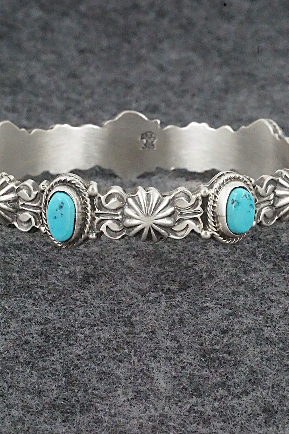 Turquoise & Sterling Silver Bangle Bracelet - Thomas Yazzie