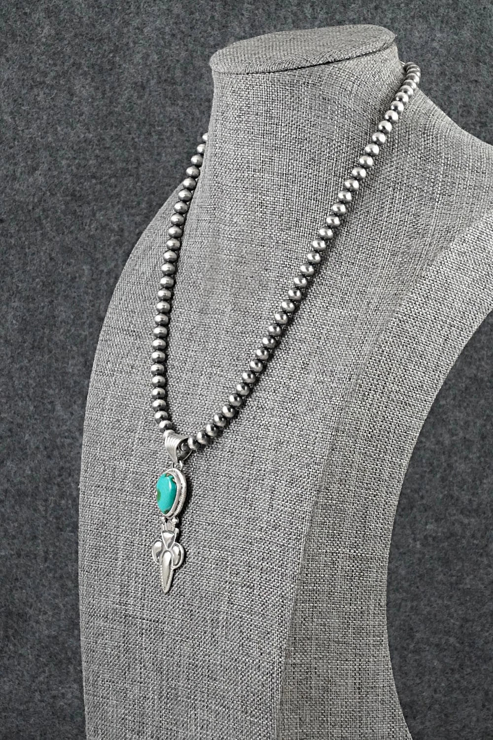 Turquoise & Sterling Silver Necklace - Gary Shorty