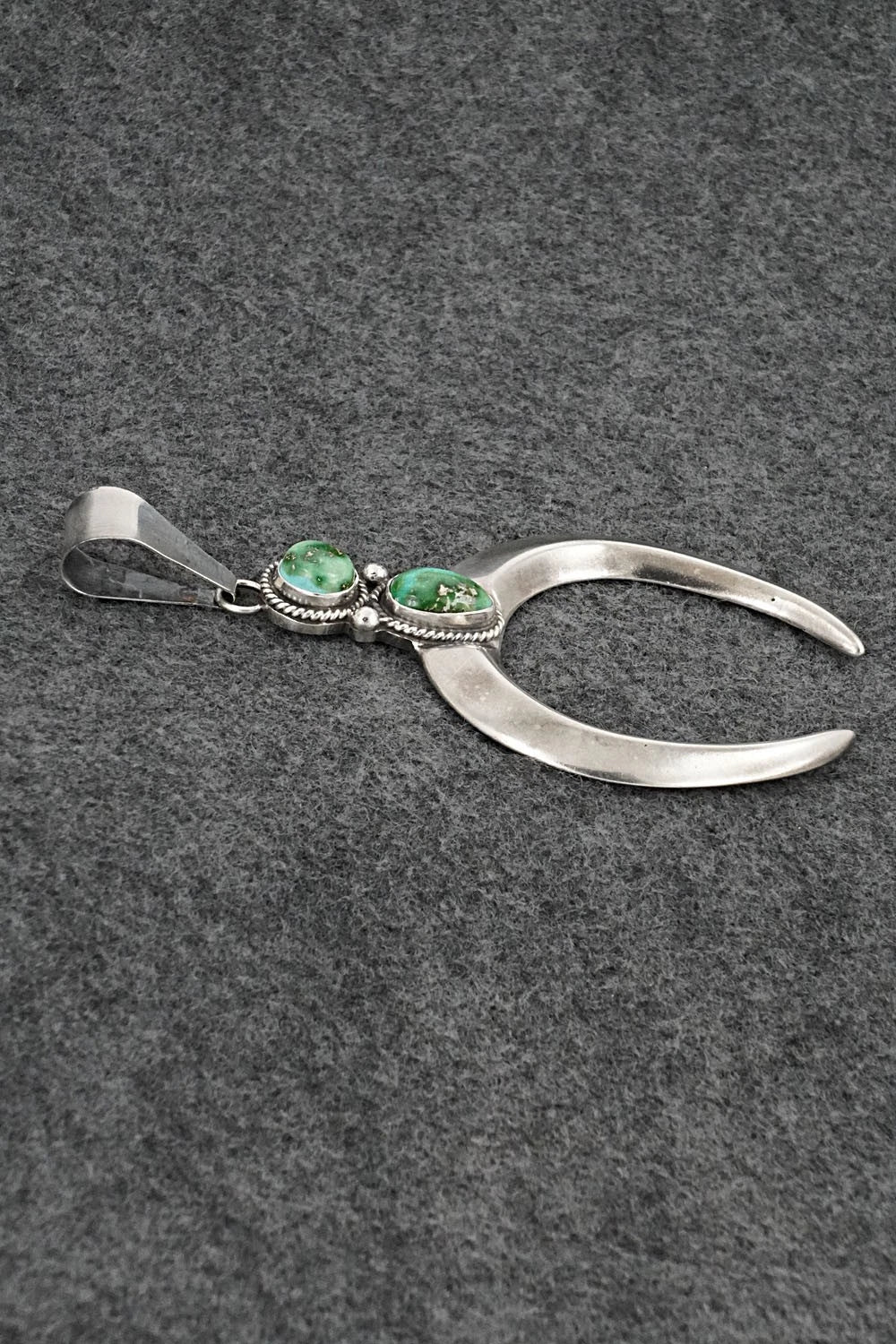 Turquoise & Sterling Silver Pendant - Eugene Gruber