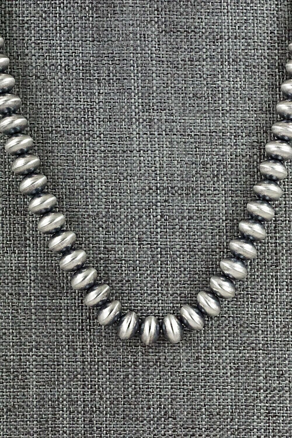 Sterling Silver Navajo Pearl Necklace 30" - Dorinda Mariano