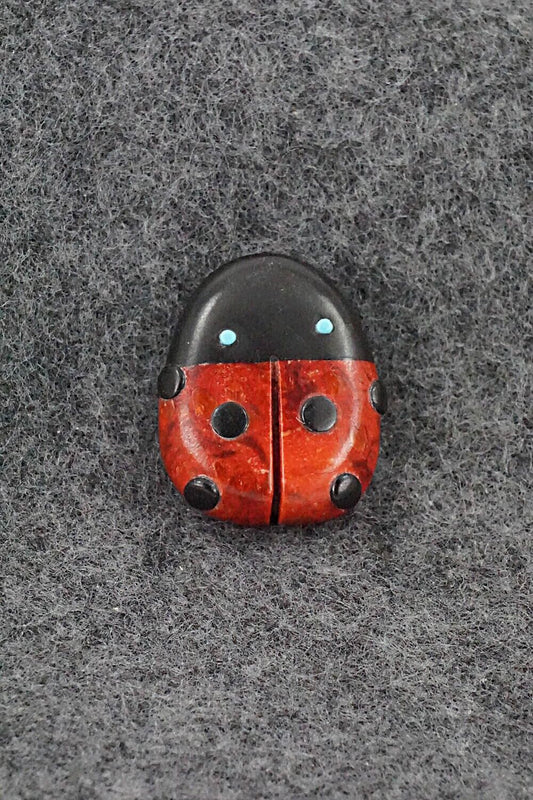 Ladybug Zuni Fetish Carving - Reynold Lunasee