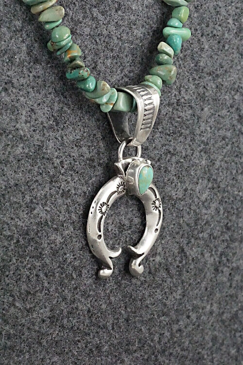Turquoise & Sterling Silver Necklace 17" - Louise Joe