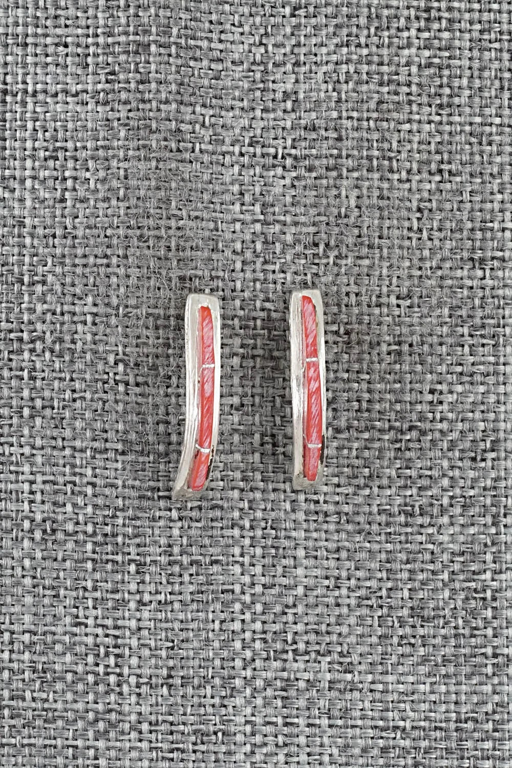 Coral & Sterling Silver Earrings - Kent Lonjose