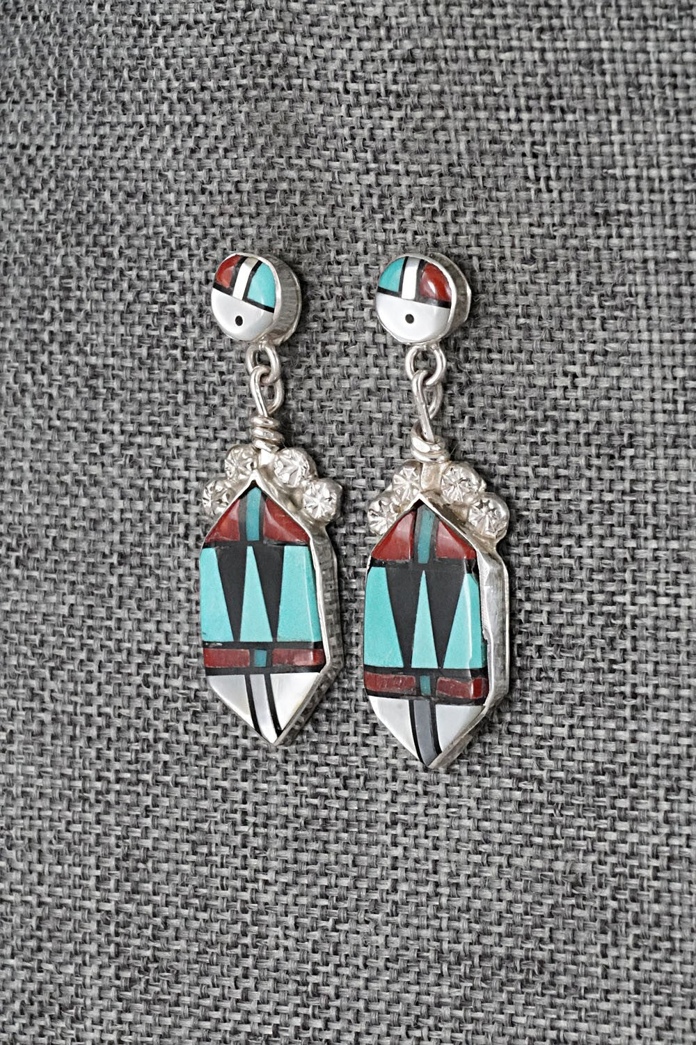 Multi-Stone Inlay & Sterling Silver Earrings - Ola Eriacho