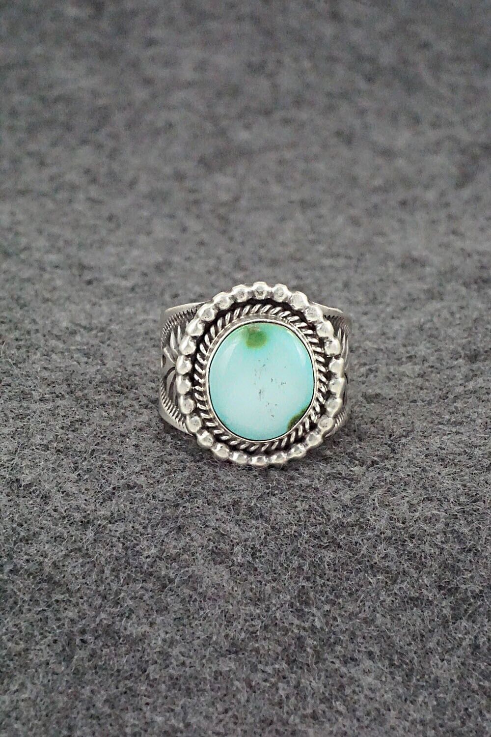 Turquoise & Sterling Silver Ring - Samuel Yellowhair - Size 6.75