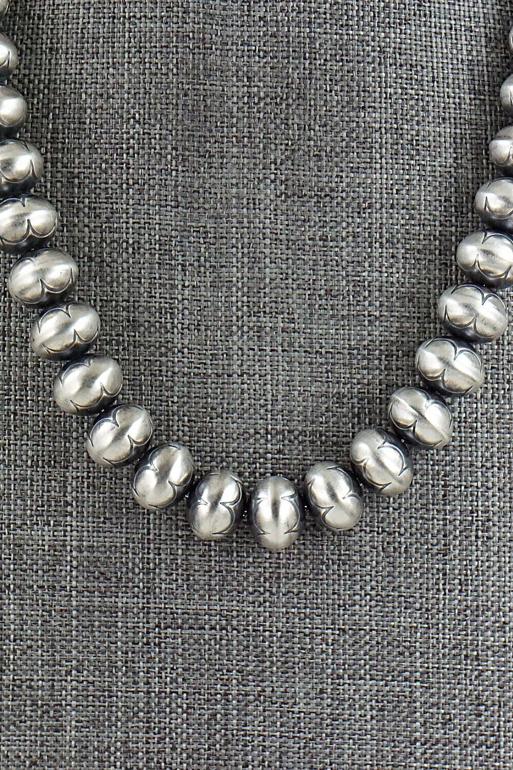 Sterling Silver Navajo Pearl Necklace 24" - Bryannen Halwood