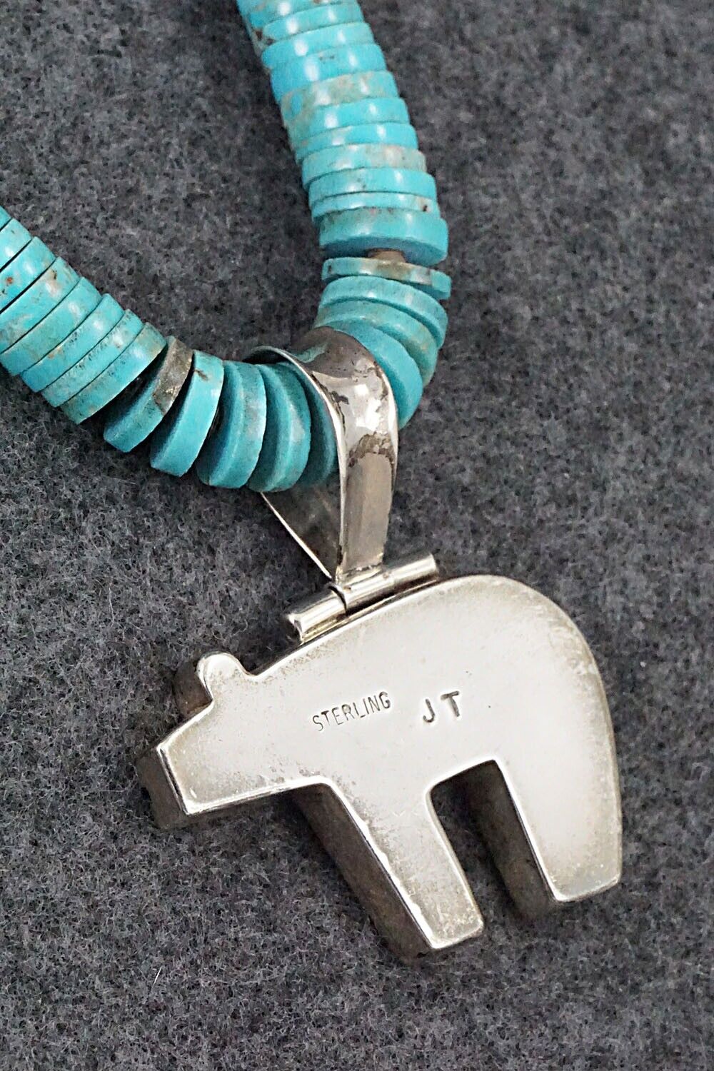 Turquoise & Sterling Silver Necklace - Jack Tom