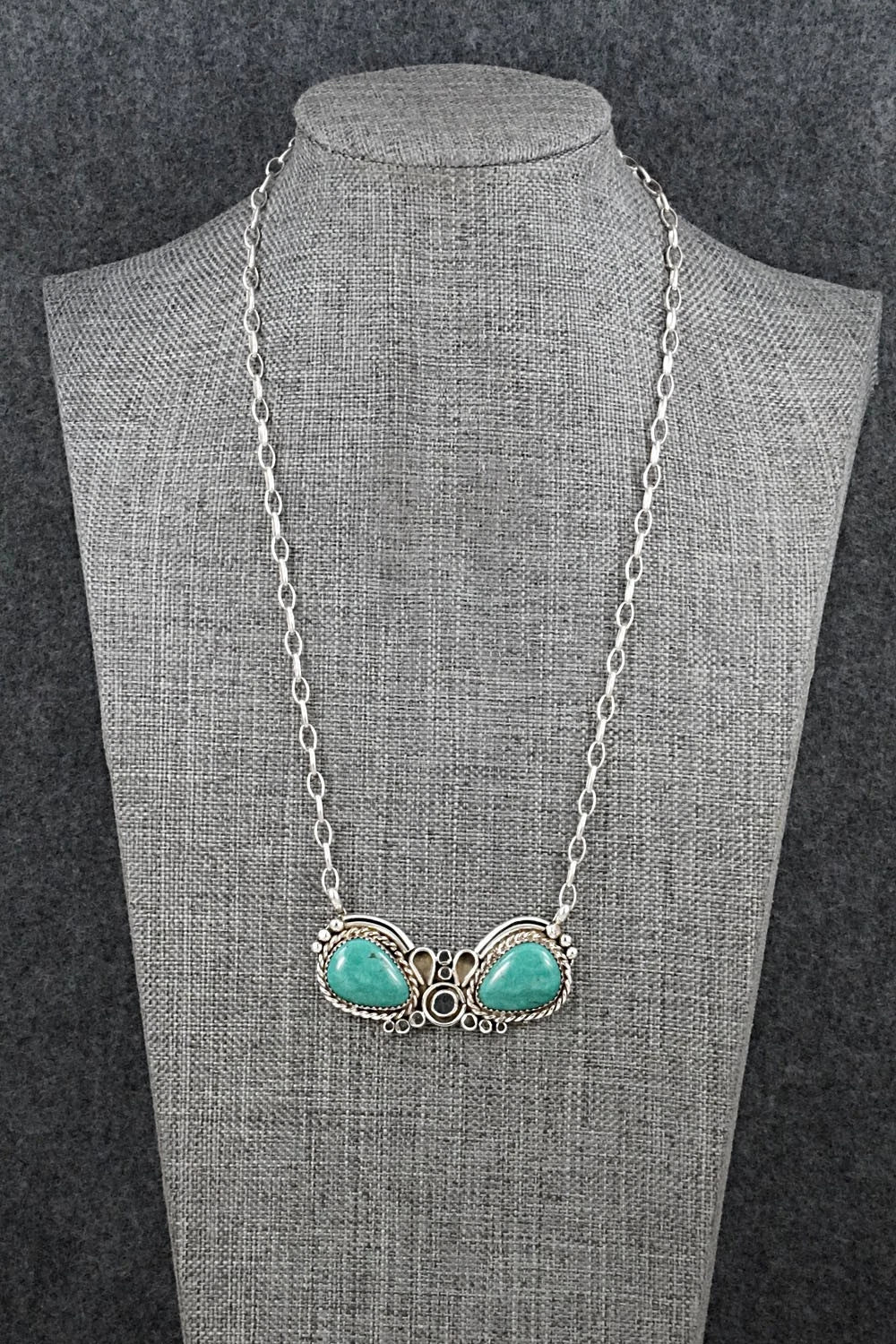 Turquoise & Sterling Silver Necklace - Phil Nez