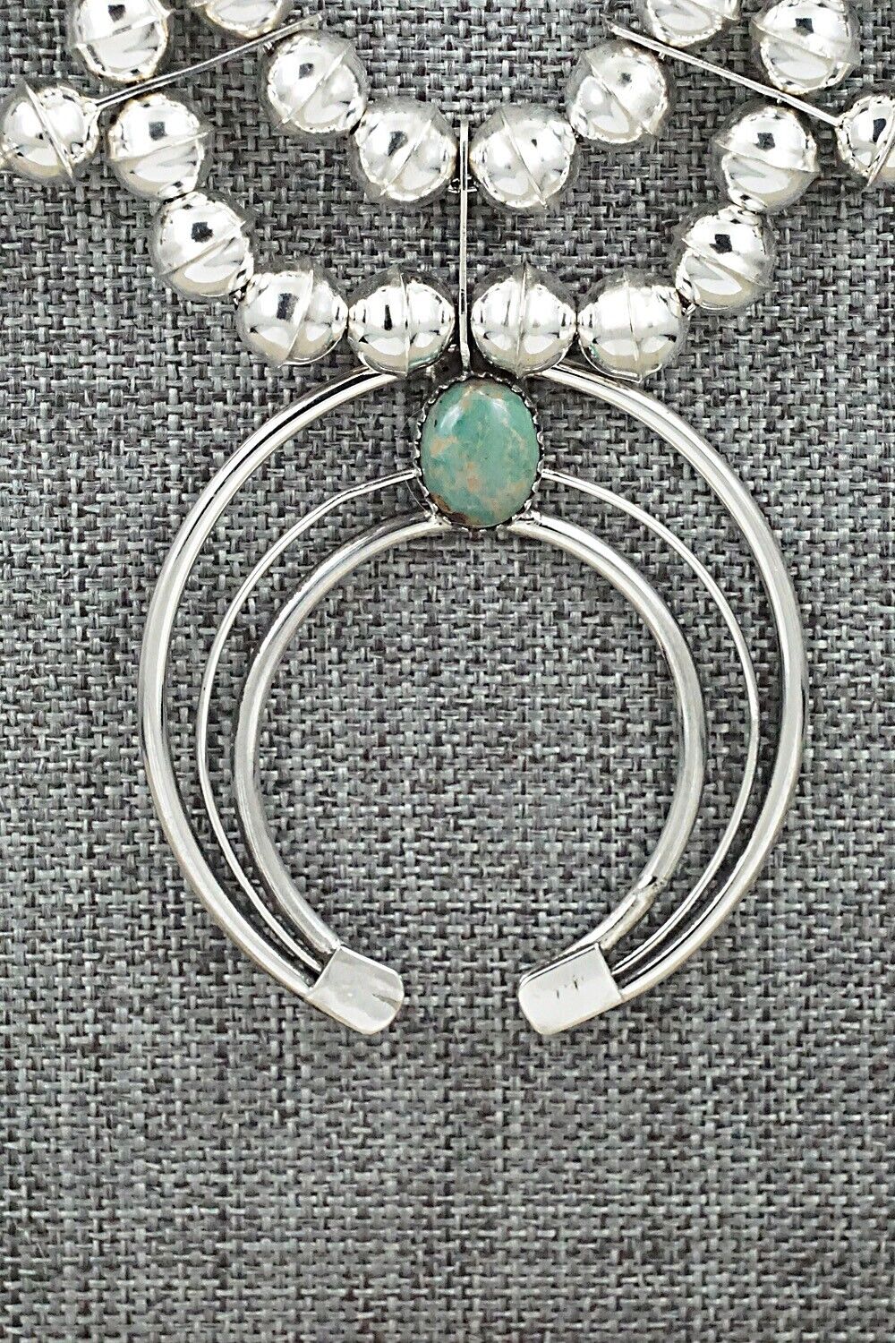 Turquoise & Sterling Silver Squash Blossom Set - Phil Garcia