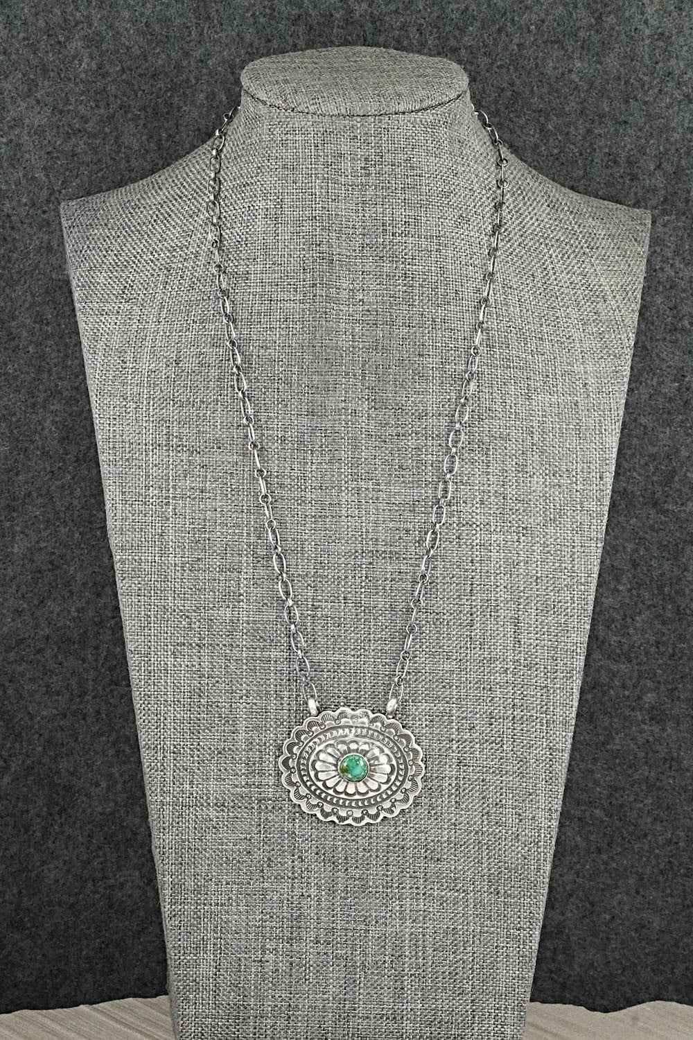 Turquoise & Sterling Silver Necklace - Adrienne Gordon