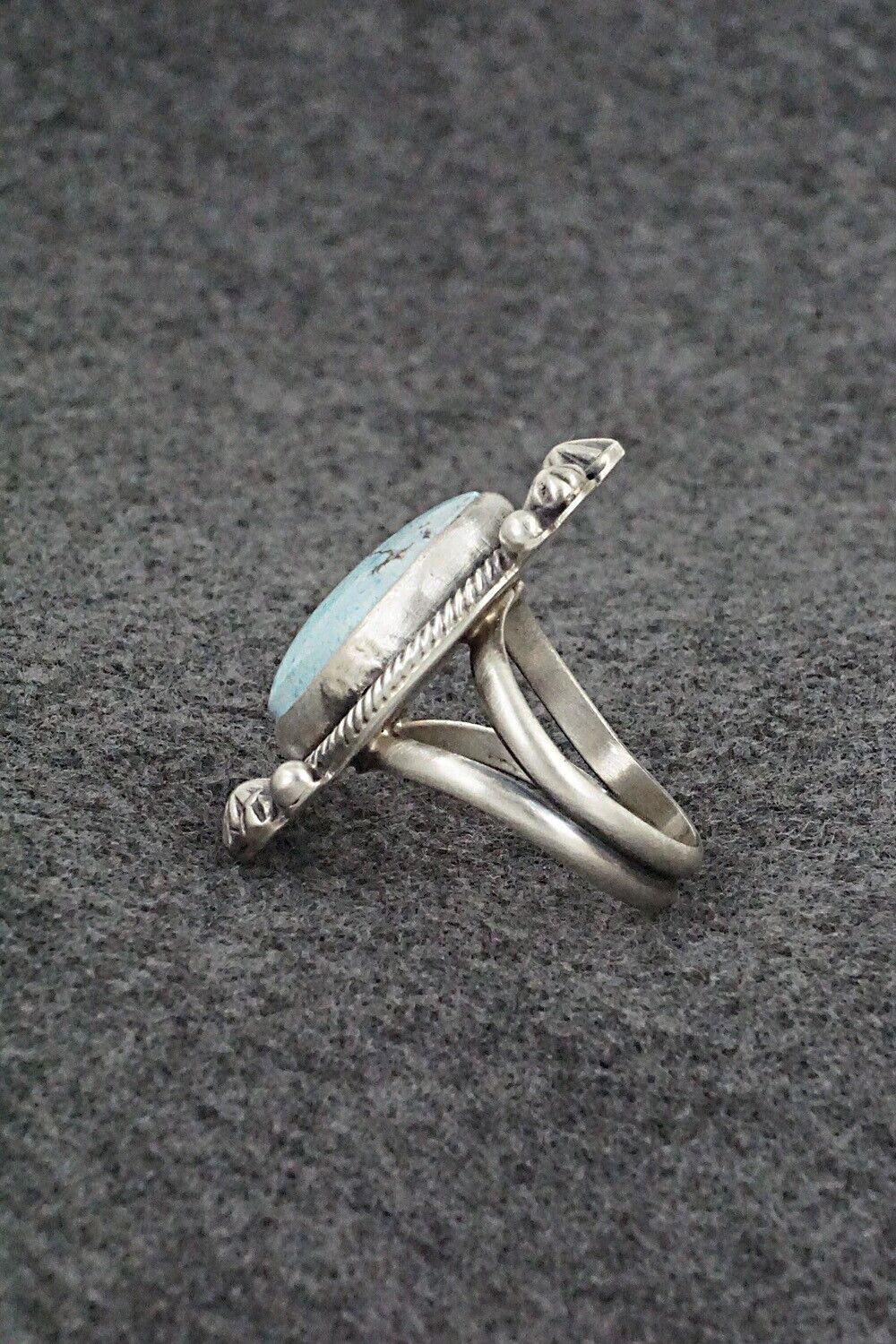 Turquoise & Sterling Silver Ring - Bobby Johnson - Size 9