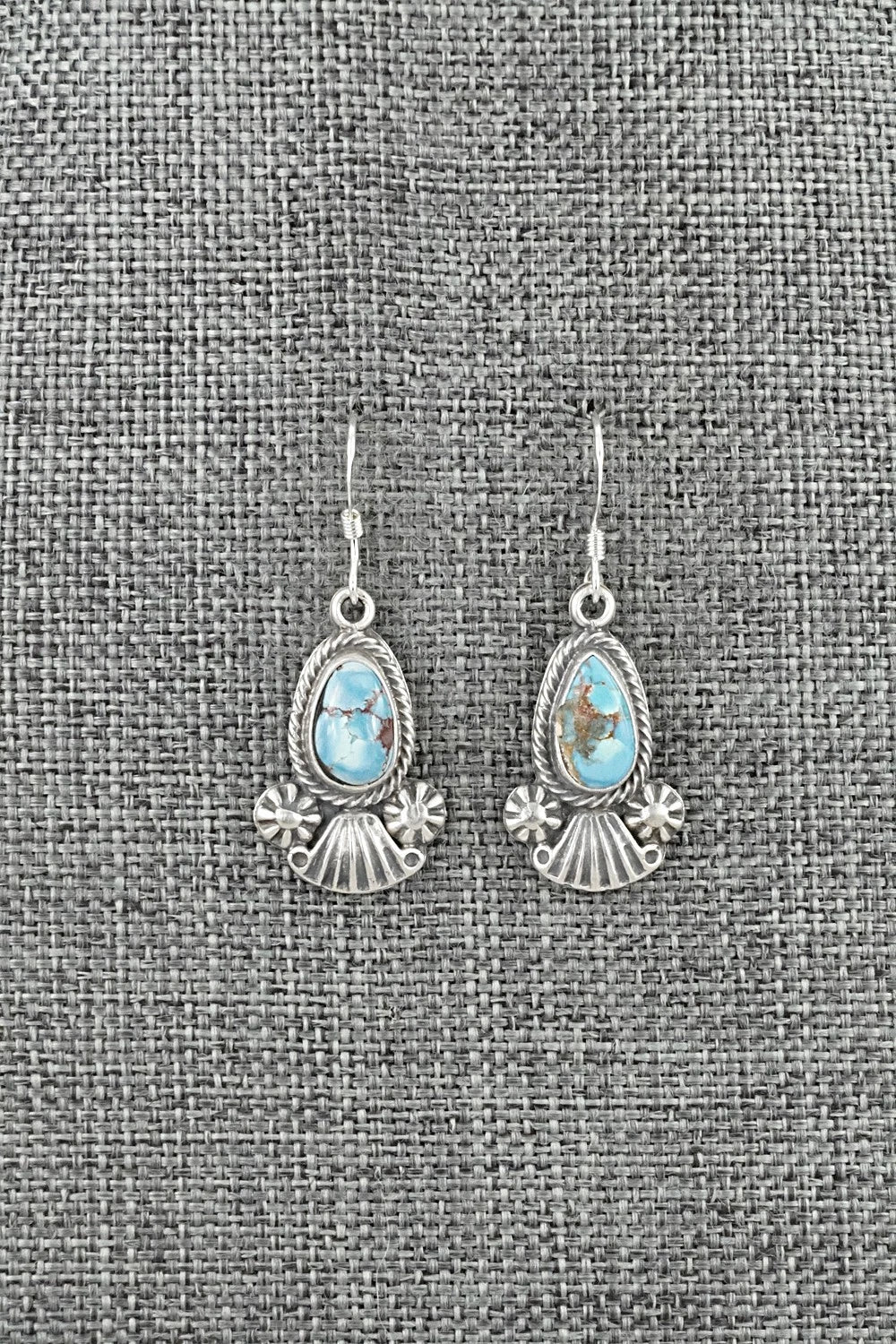 Turquoise & Sterling Silver Earrings - Verley Betone