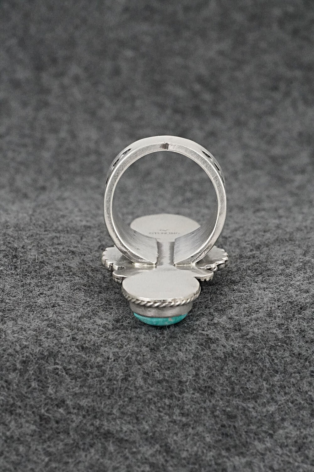 Turquoise & Sterling Silver Ring - Samuel Yellowhair - Size 7