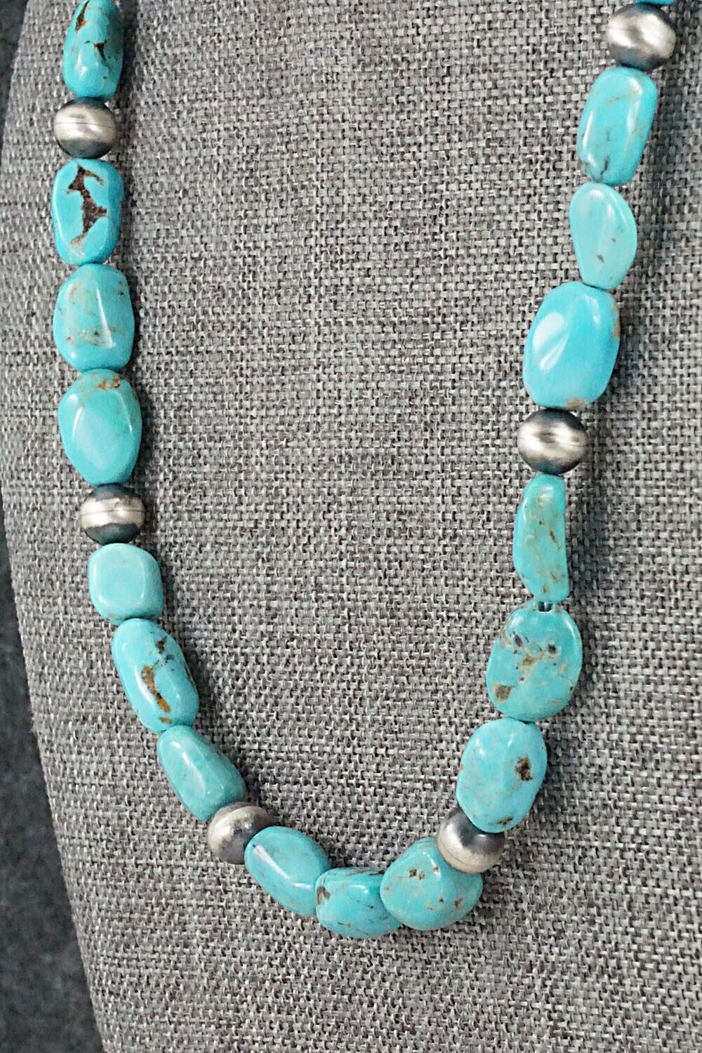 Turquoise & Sterling Silver Necklace - Doreen Jake