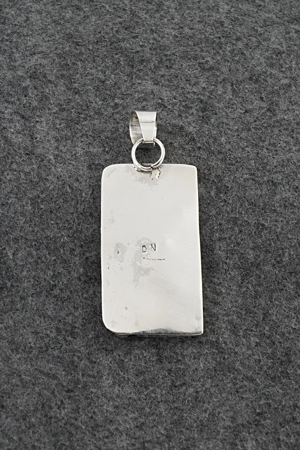 Turquoise, Coral & Sterling Silver Pendant - Darlene Noble