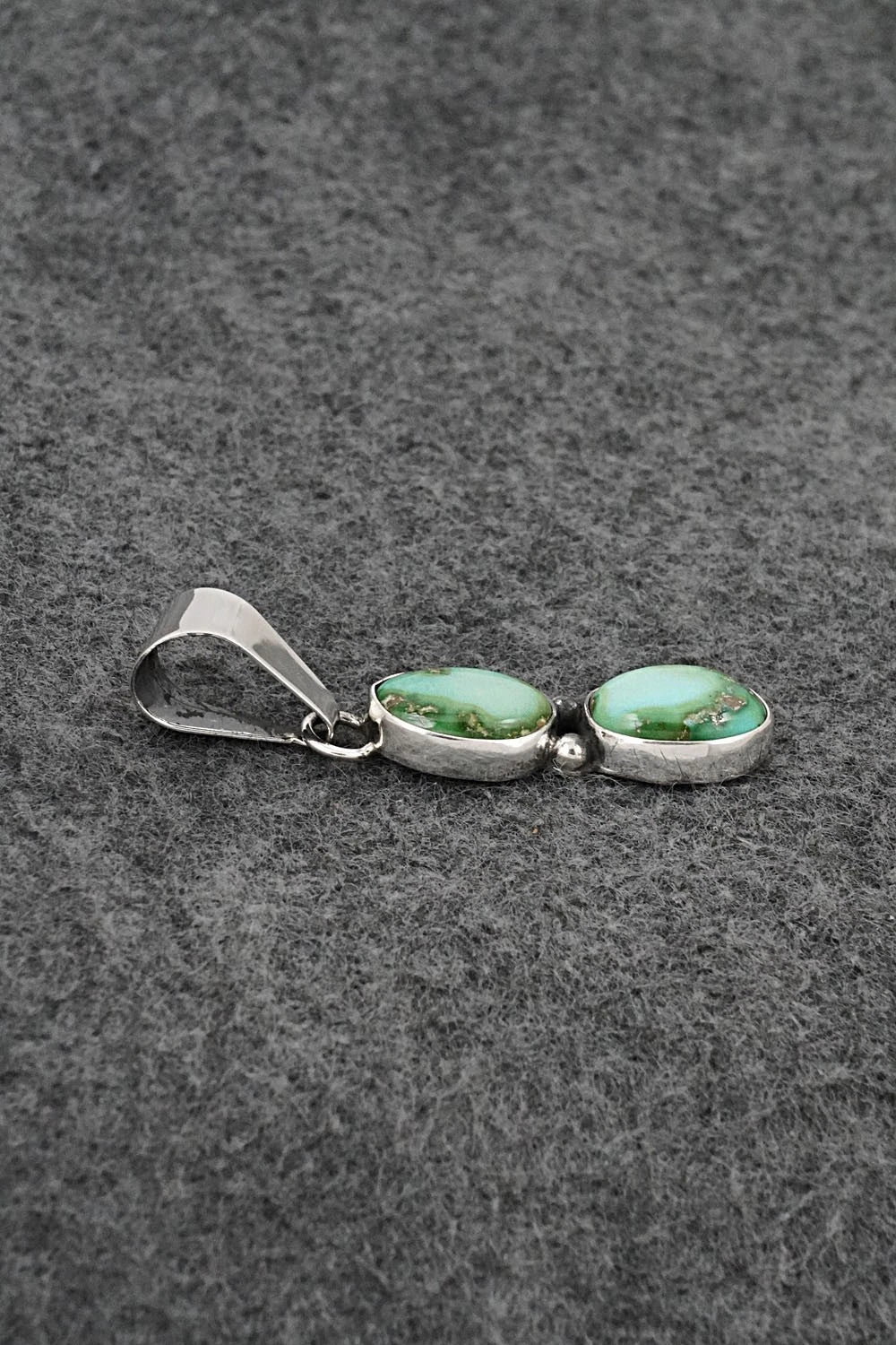 Turquoise & Sterling Silver Pendant - Eugene Gruber