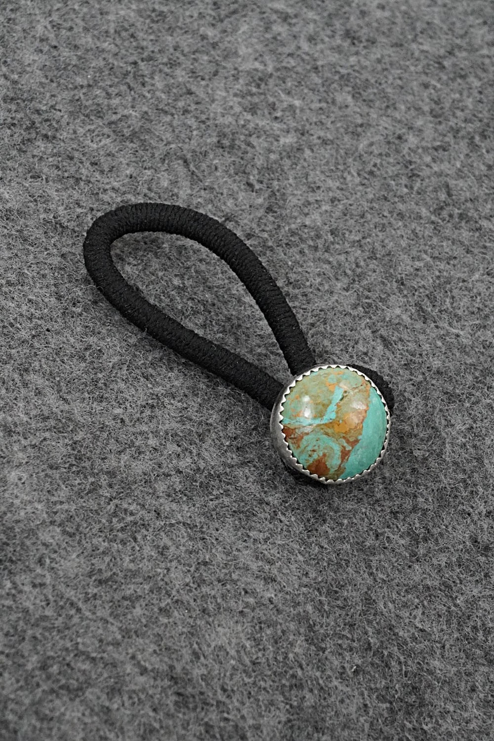 Turquoise & Sterling Silver Hair Tie - Jolene Begay