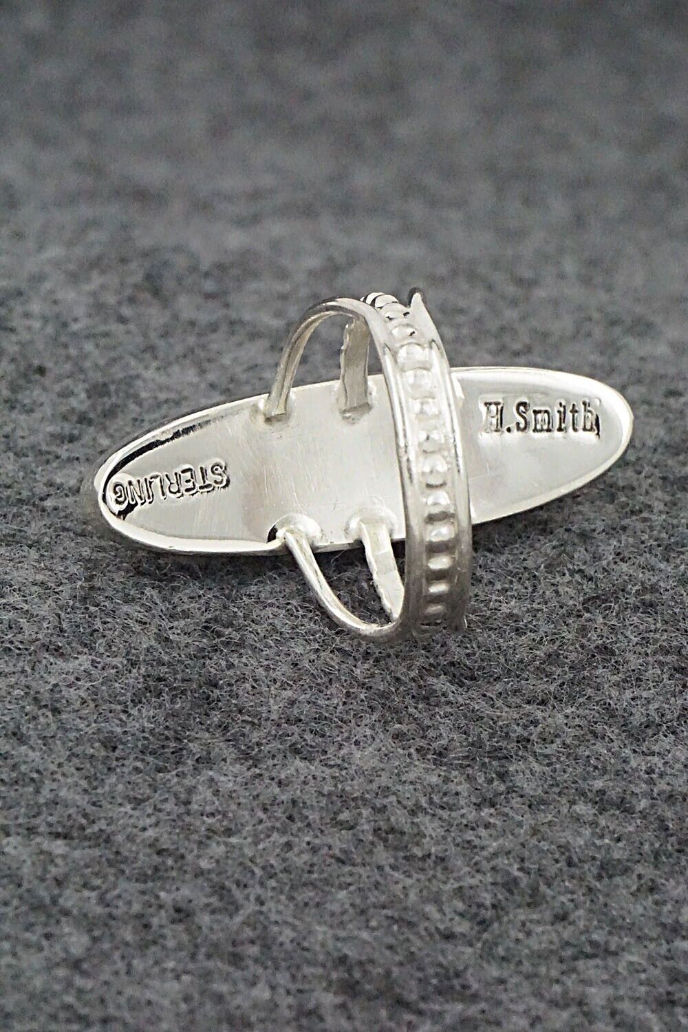 Spiny Oyster & Sterling Silver Ring - Harold Smith - Size 8.5