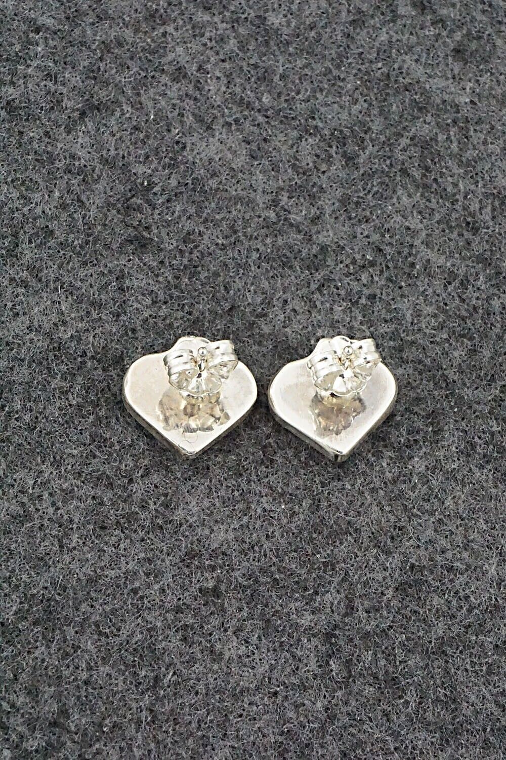 Multi-Stone Inlay & Sterling Silver Earrings - Vernelda Niiha