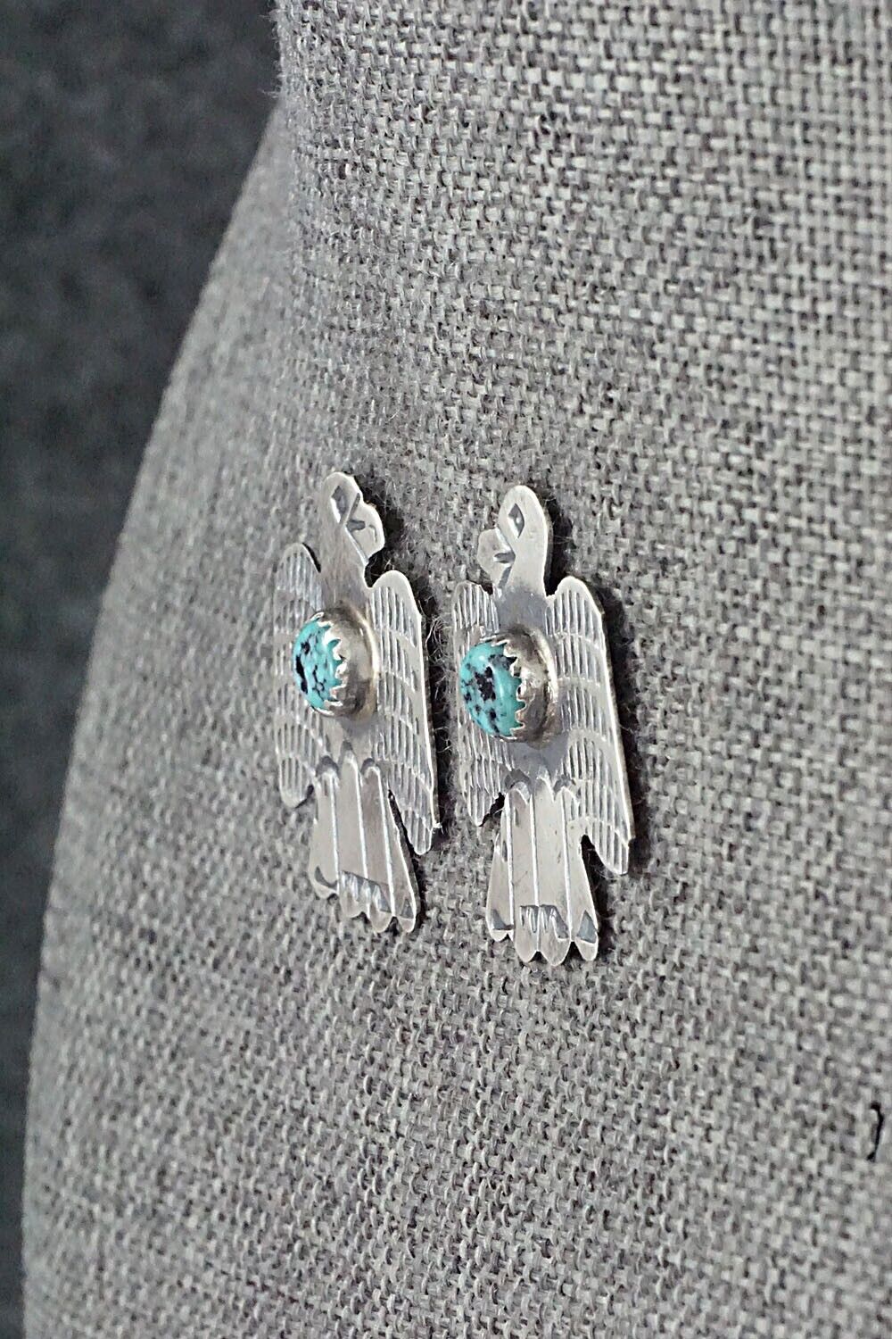 Turquoise & Sterling Silver Earrings - Gabrielle Yazzie