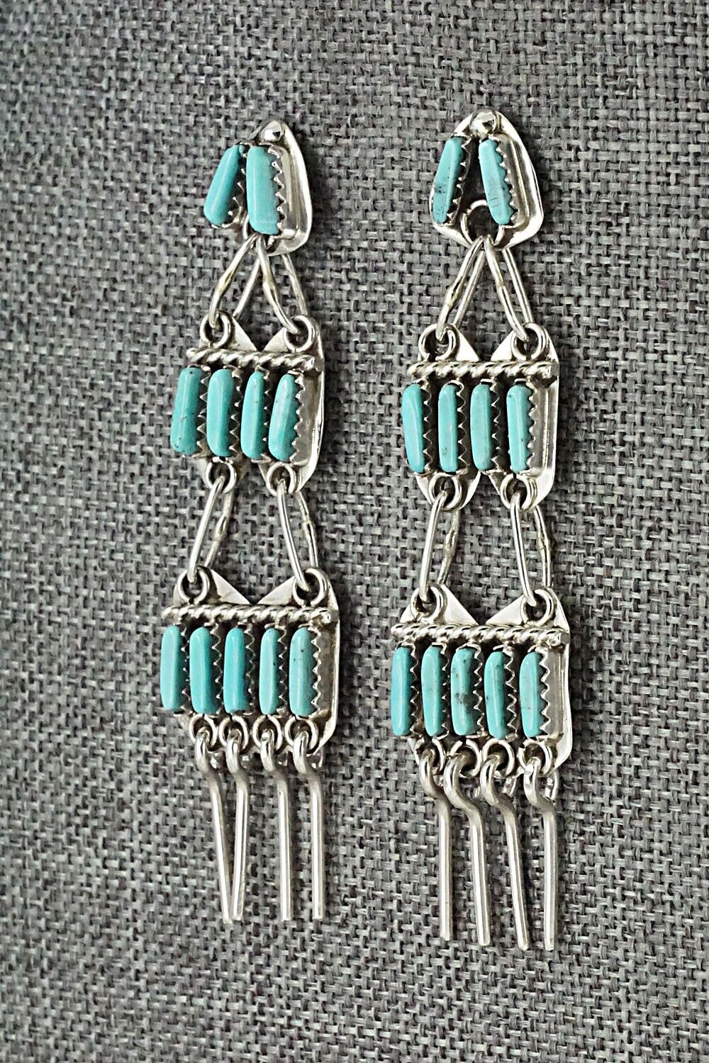 Turquoise & Sterling Silver Earrings - Charlie John