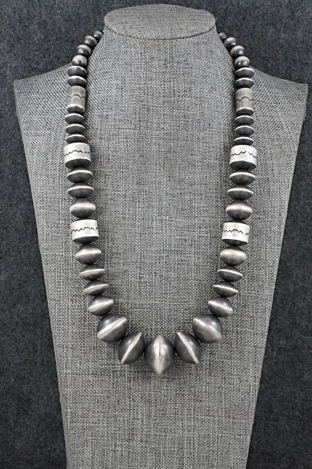 Sterling Silver Navajo Pearl Necklace 20" - Rose Martin