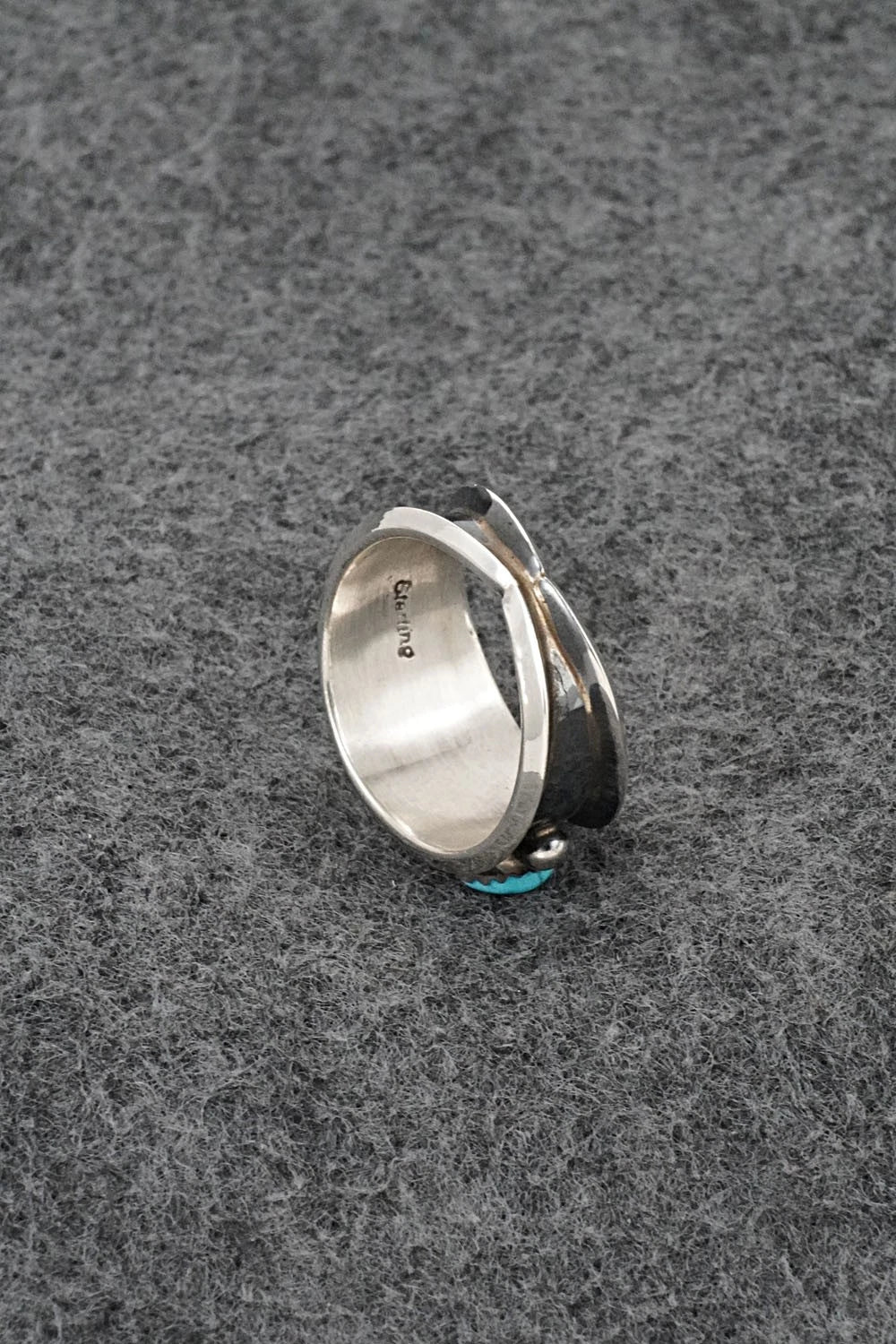 Turquoise & Sterling Silver Ring - Paul Largo - Size 9.5