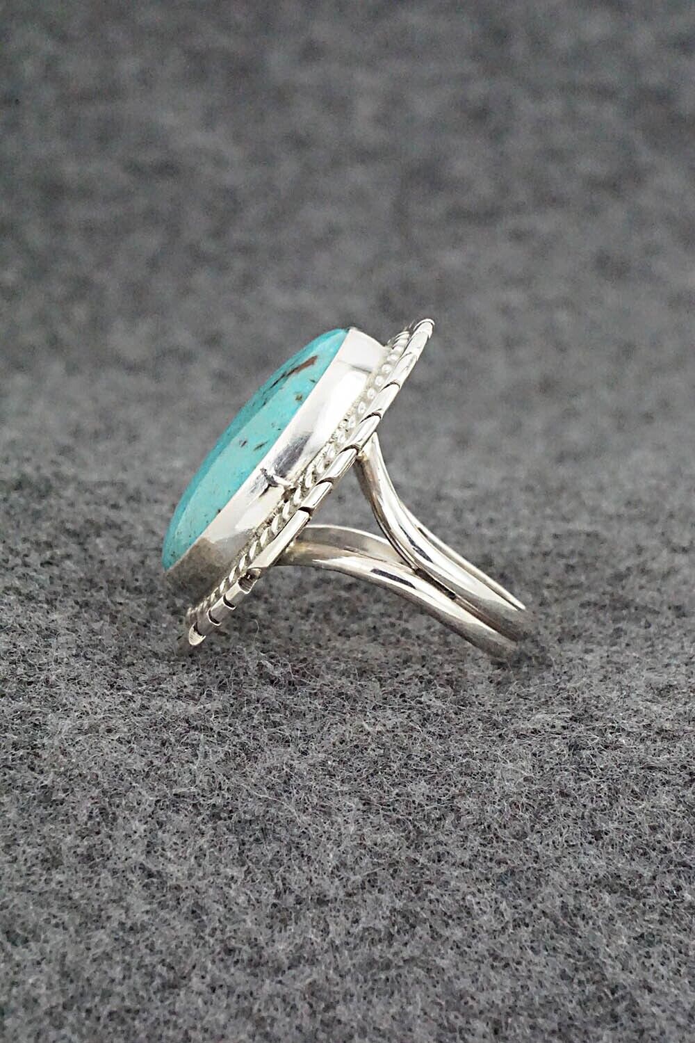 Turquoise & Sterling Silver Ring - Peggy Skeets - Size 7.5
