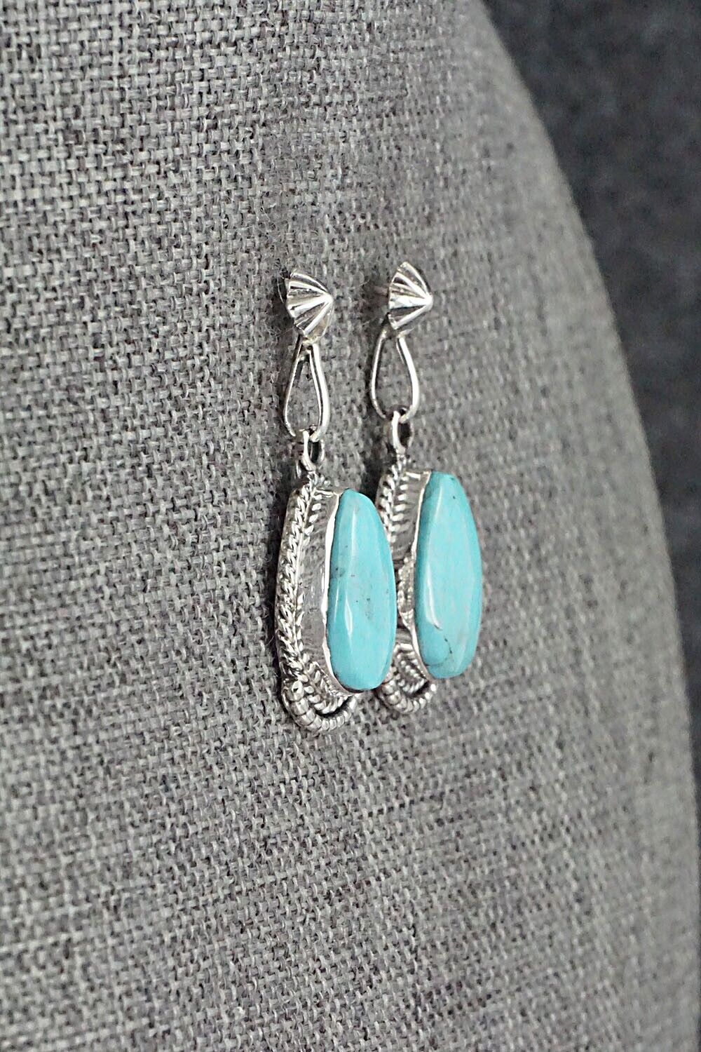 Turquoise and Sterling Silver Earrings - Sharon McCarthy