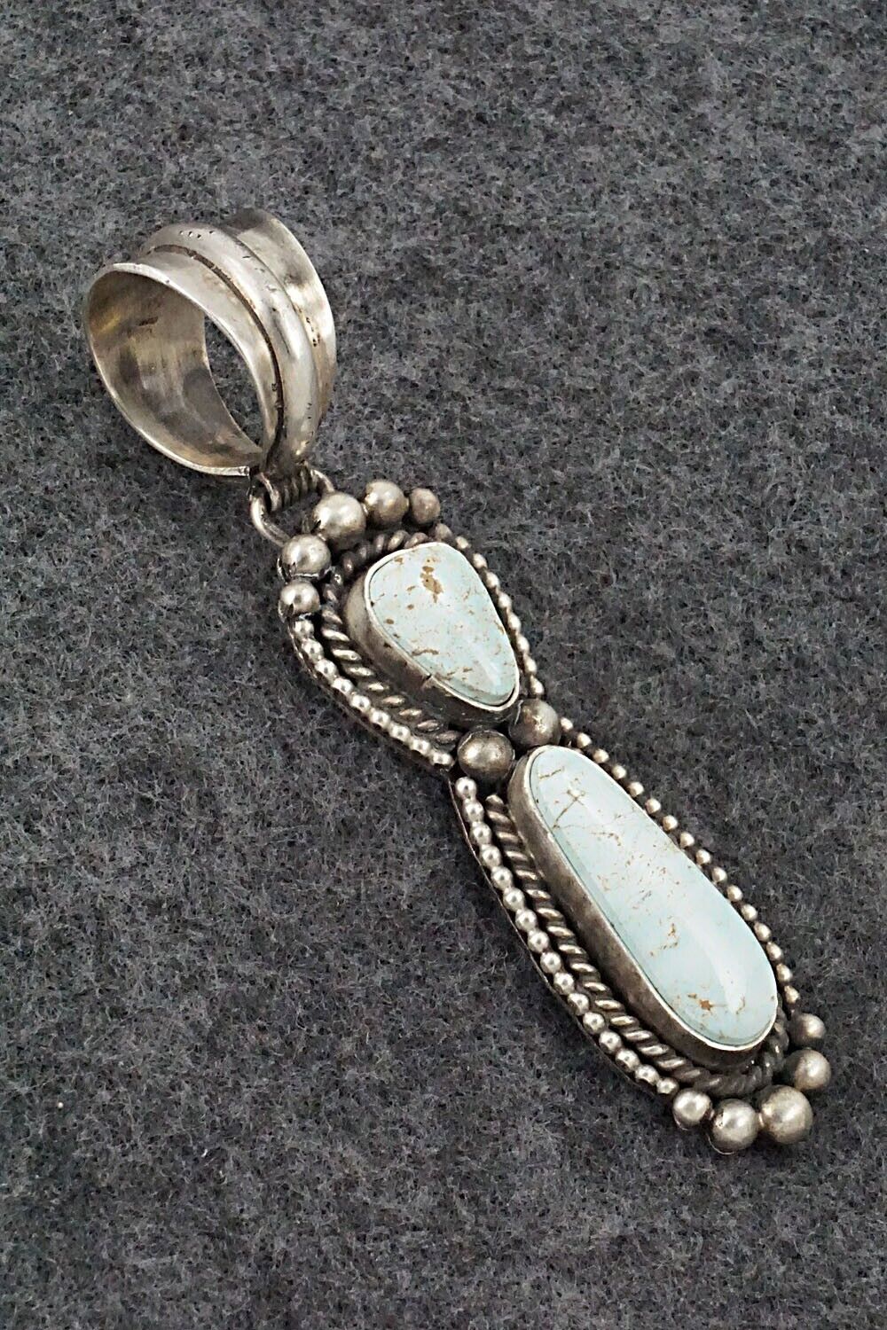 Turquoise & Sterling Silver Pendant - Rosita Calladitto