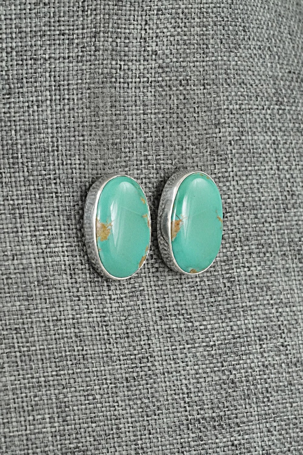Turquoise & Sterling Silver Earrings - Eugene Gruber