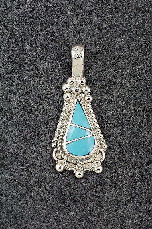 Turquoise & Sterling Silver Pendant - Juanita Yatsatie