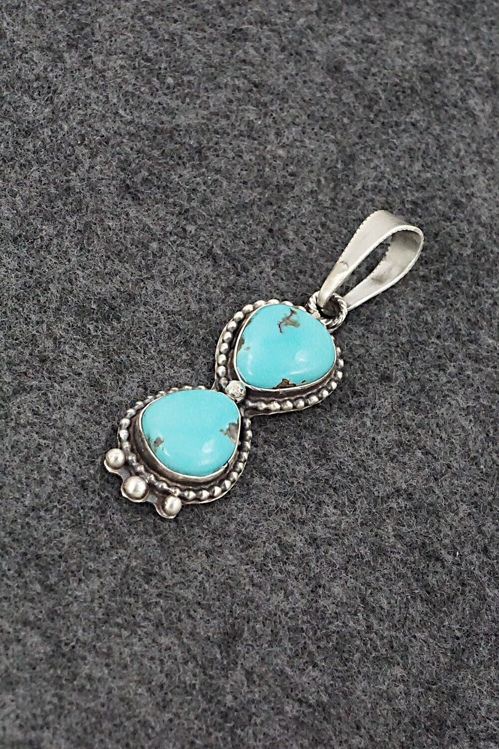 Turquoise & Sterling Silver Pendant - Jimmy Garcia