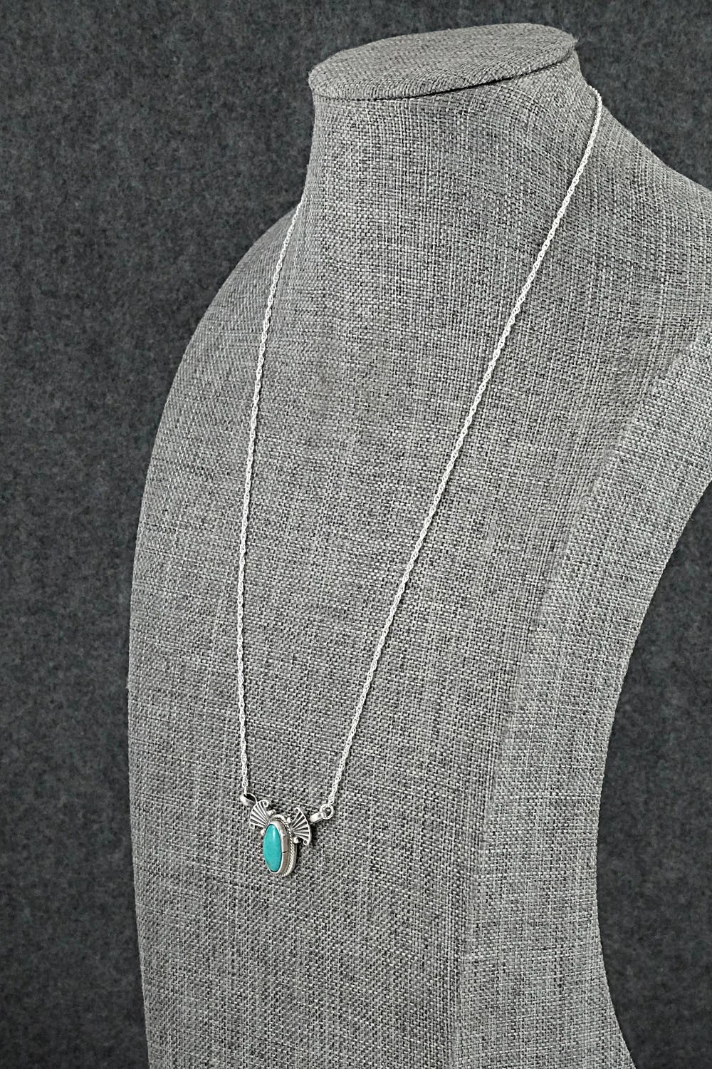 Turquoise & Sterling Silver Necklace - Verley Betone