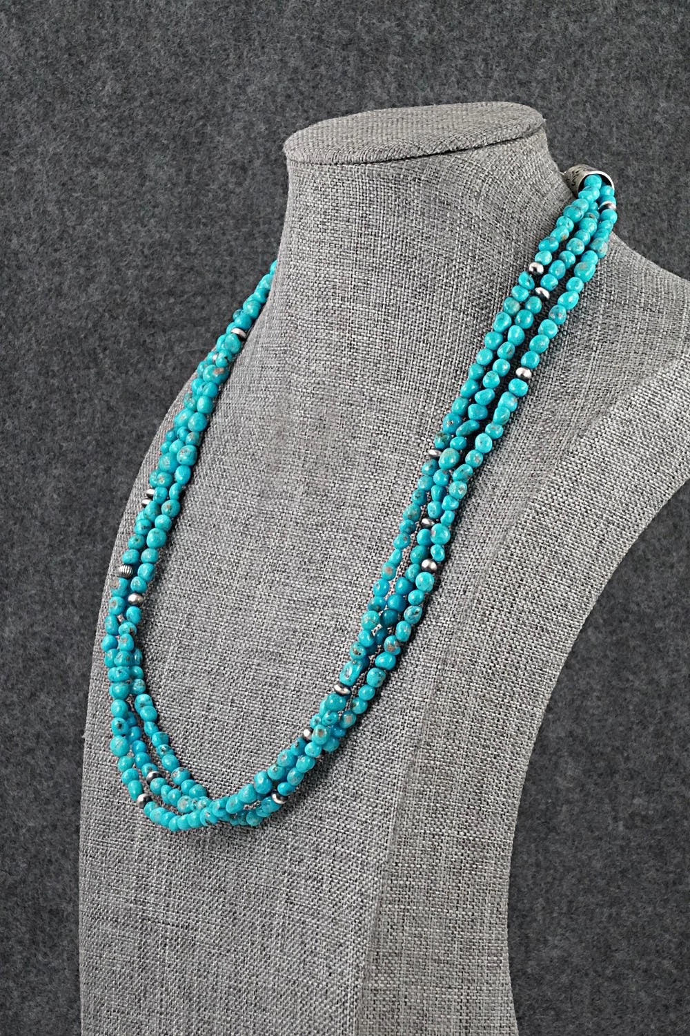 Turquoise & Sterling Silver Necklace - Theresa Skeets