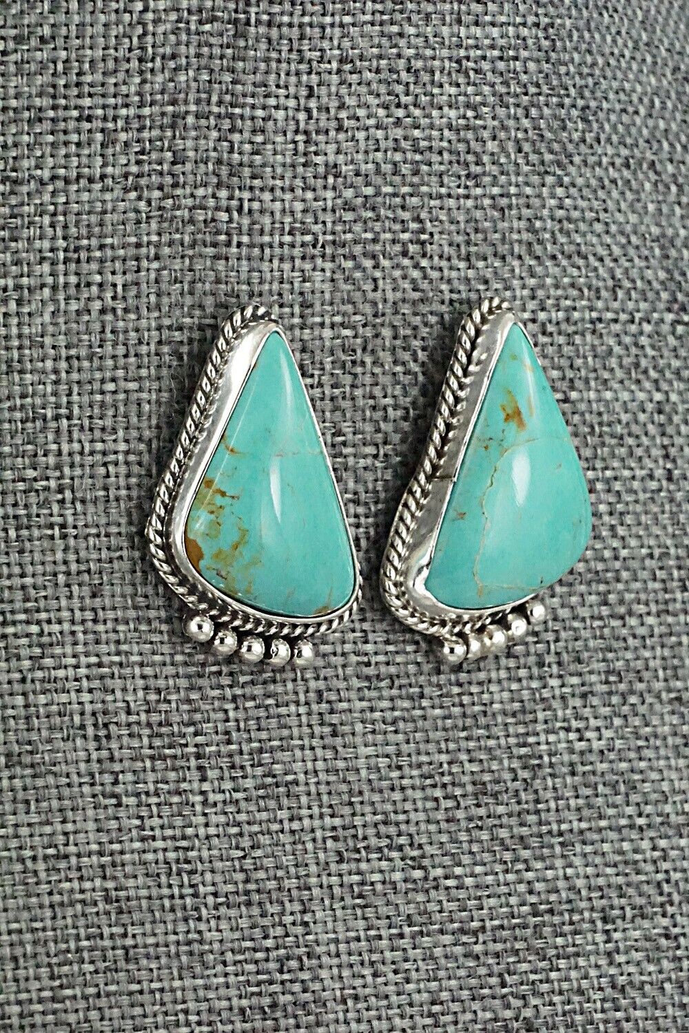 Turquoise & Sterling Silver Earrings - Rena Begay