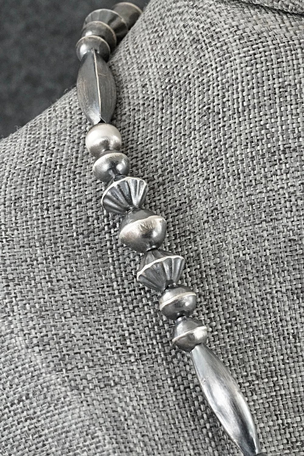 Sterling Silver Navajo Pearl Necklace 23" - Vintage