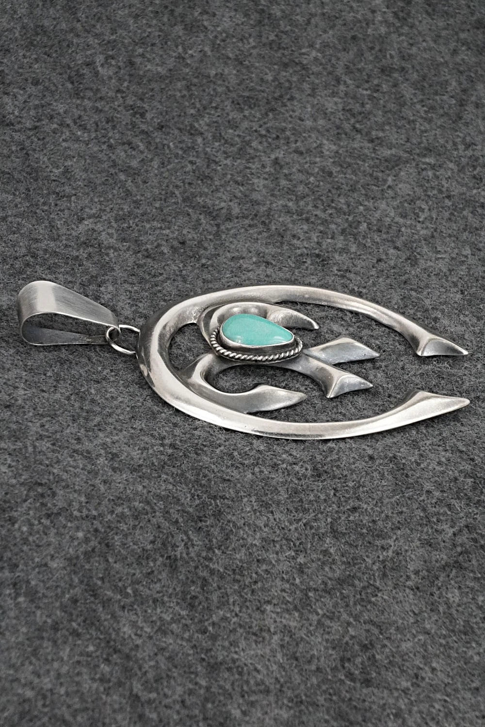 Turquoise & Sterling Silver Pendant - Eugene Gruber