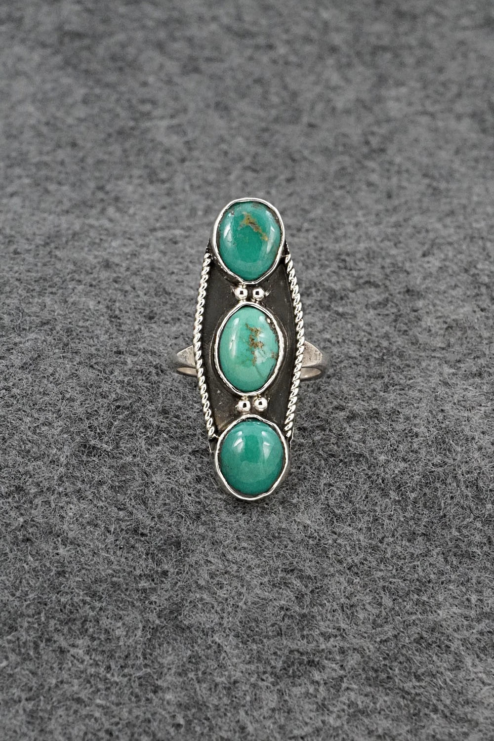 Turquoise & Sterling Silver Ring - Priscilla Reeder - Size 8