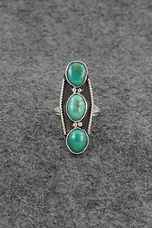 Turquoise & Sterling Silver Ring - Priscilla Reeder - Size 8