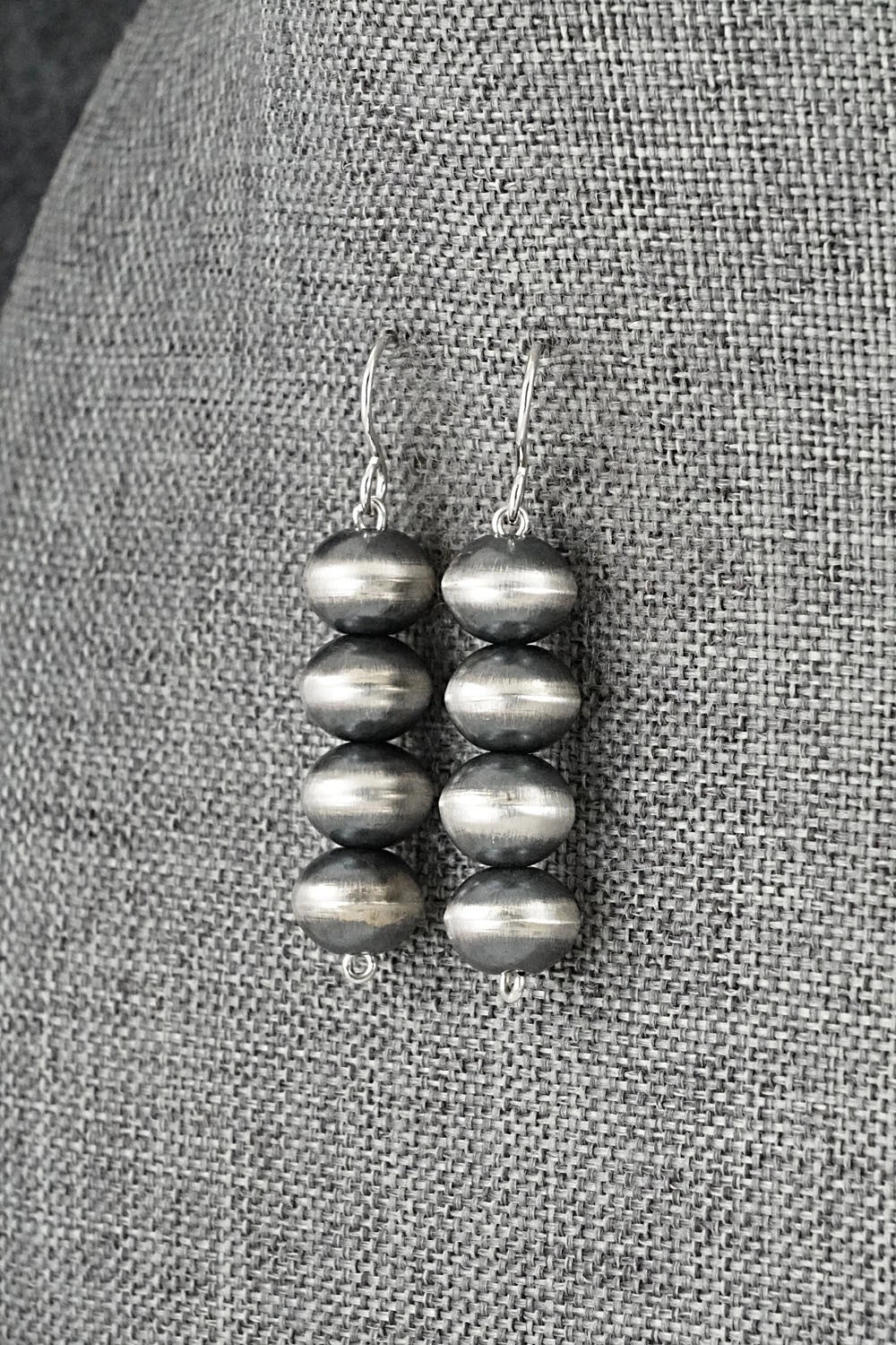 Sterling Silver Navajo Pearl Earrings - Crystal Haley