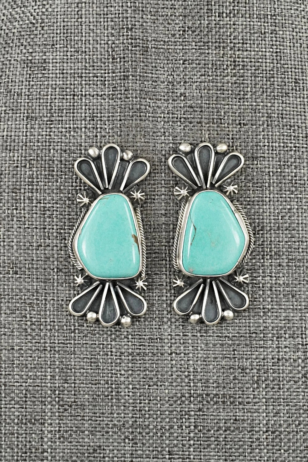 Turquoise & Sterling Silver Earrings - Bobby Johnson