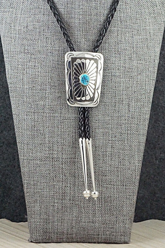 Turquoise & Sterling Silver Bolo Tie - Jolene Begay