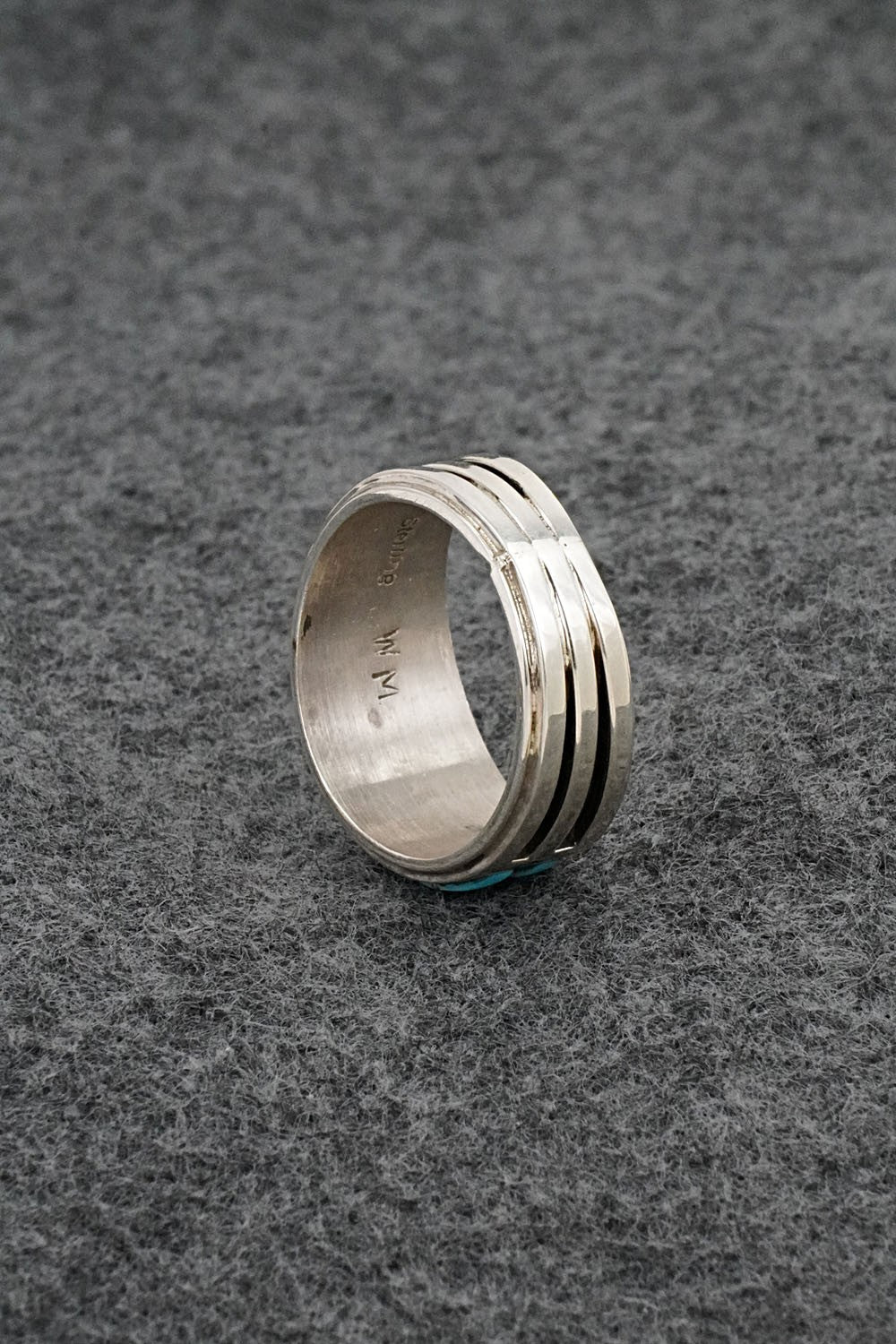 Turquoise & Sterling Silver Ring - Wilbert Muskett Jr. - Size 9.5