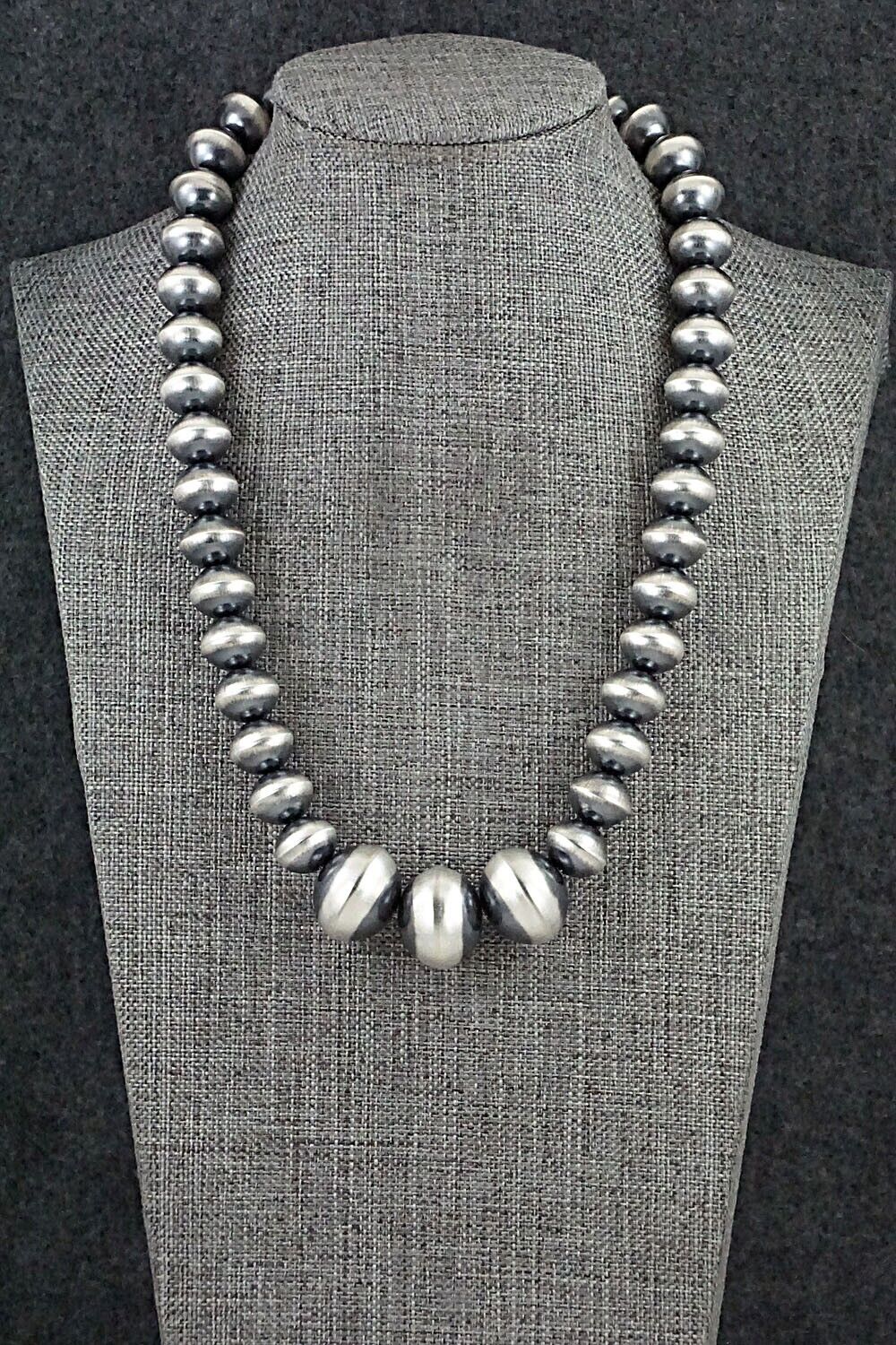 Sterling Silver Navajo Pearl Necklace 18" - Tonisha Haley