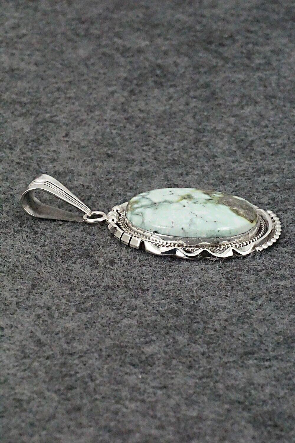 Variscite & Sterling Silver Pendant - Samuel Yellowhair