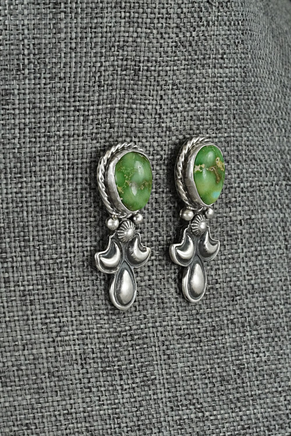 Turquoise & Sterling Silver Mini Squash Blossom Set - Adrienne Gordon